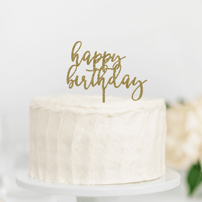 Happy Birthday Cake Topper – Rubi and Lib Design Studio