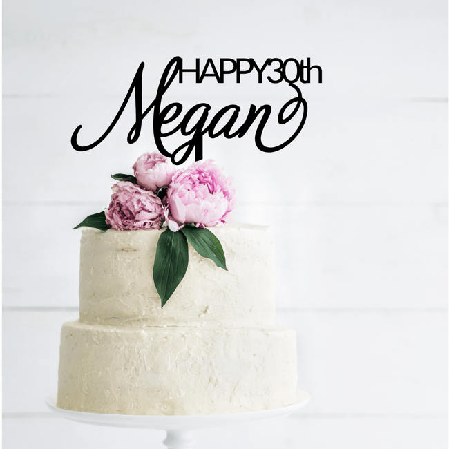 Happy Birthday Personalized Cake Topper