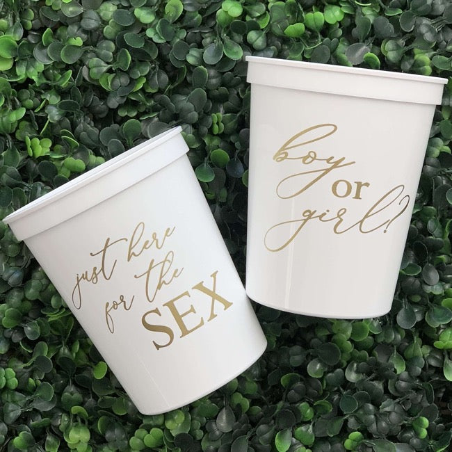 Here For The Sex Fancy Baby Gender Reveal Coffee Cup – SipHipHooray