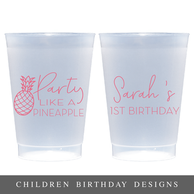 Kid Birthday Frosted Plastic Cups