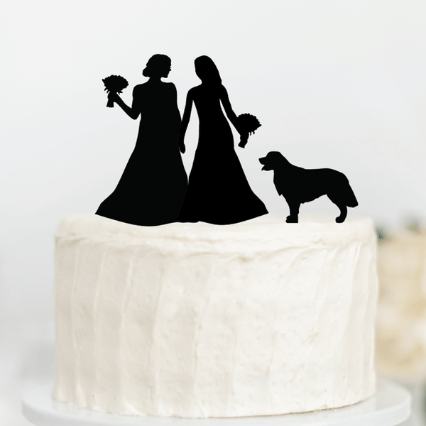 Dog And Couple Wedding Cake Topper, Wedding Cake Topper With Dog, Custom Couple With Pet, You Me And The Dog Wedding Cake deals Topper