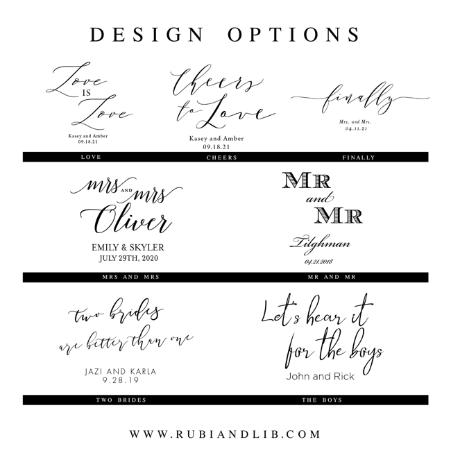 LGBT Wedding Personalized Coasters - More Options Available - Coasters