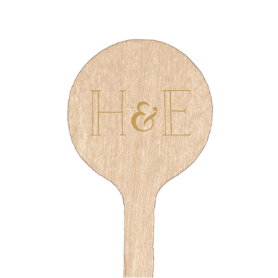 Modern Initials Drink Stir Stick