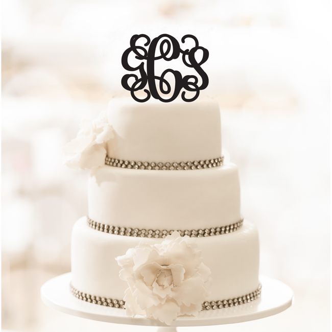 Monogram Wedding Cake Topper