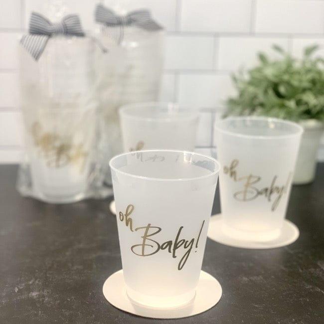 Oh Baby Plastic Cups - Quick Ship