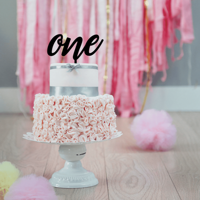 One - First Birthday Acrylic Cake Topper