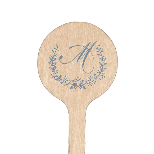 Wreath Monogram Drink Stir Stick - Drink Stir Stick