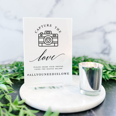 Capture the Love Hashtag Wedding Sign
