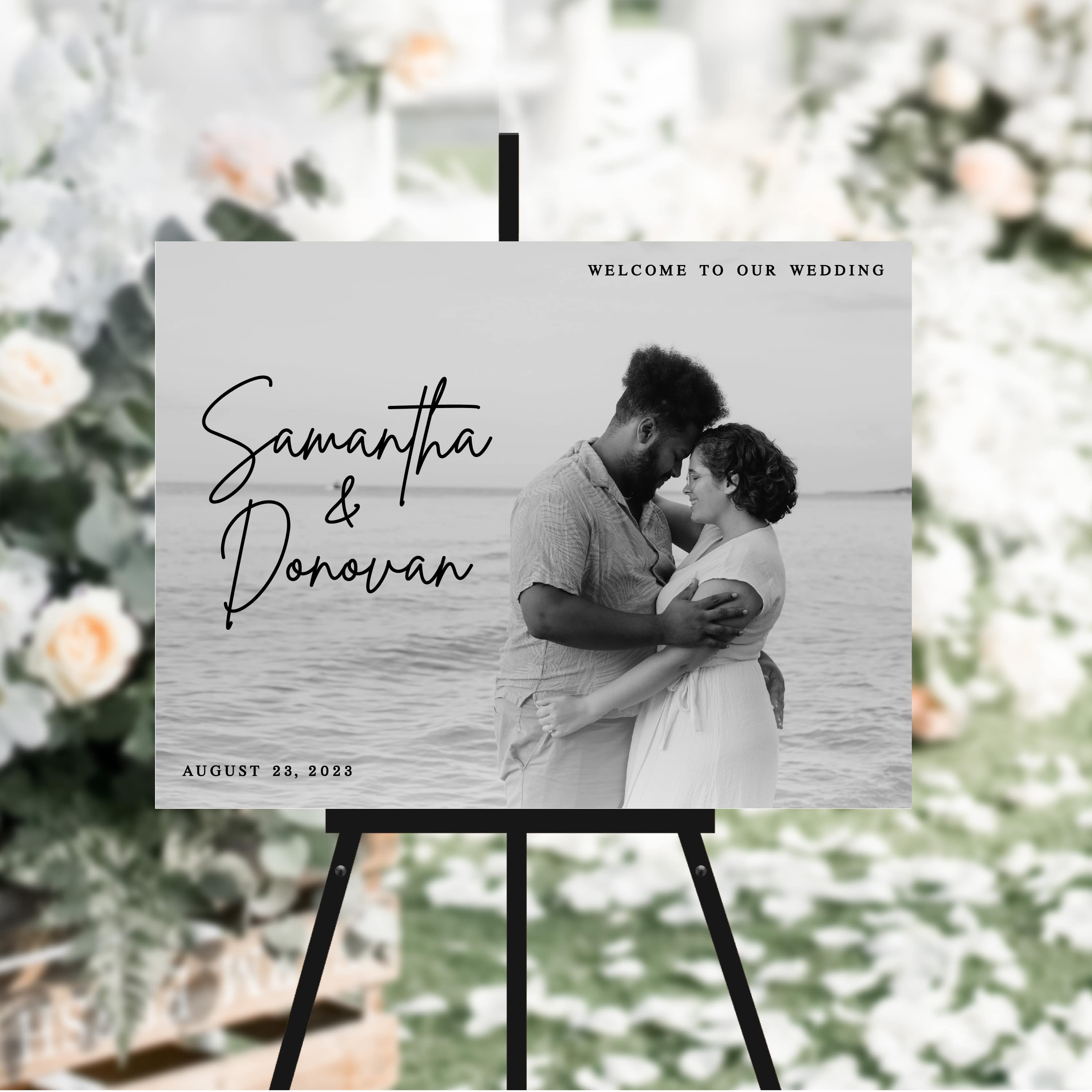 Custom Photo Wedding Welcome Sign - Welcome Sign