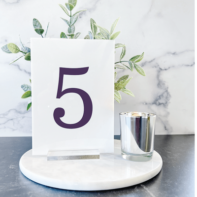 Acrylic Table Numbers for Wedding