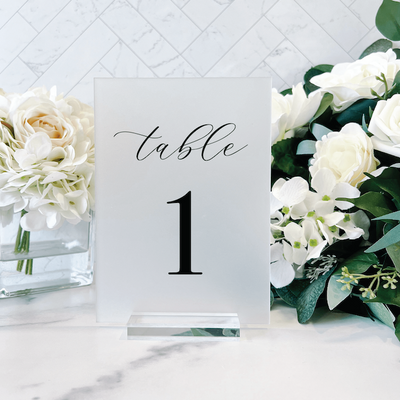 Classic Wedding Table Numbers