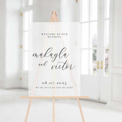 Wedding Welcome Sign - Portrait