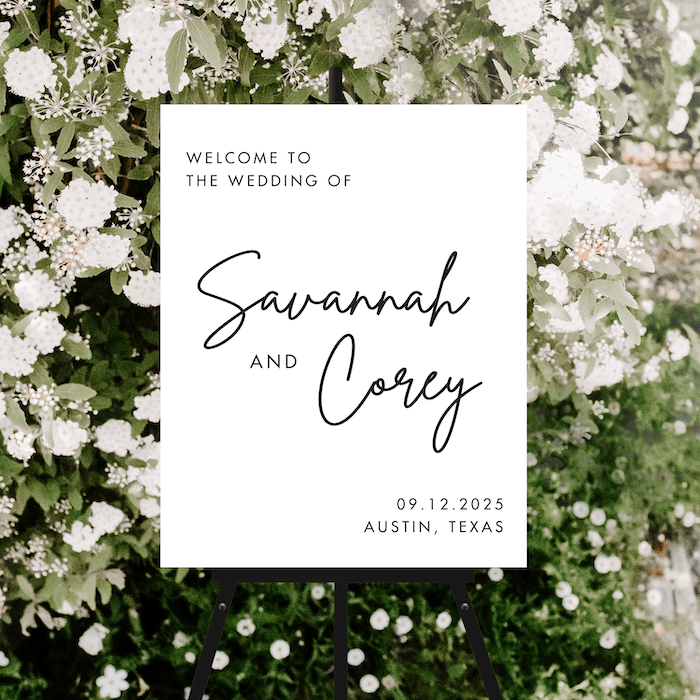 Personalized Welcome Sign for Wedding – Rubi and Lib Design Studio