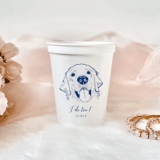 Illustrated Pet Stadium Plastic Cups - Cup - Stadium - Dog