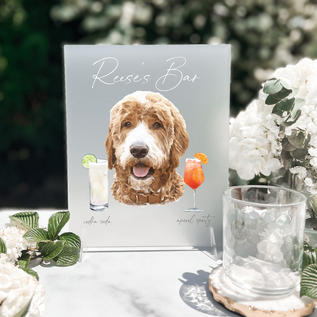 Pet Wedding Bar Print