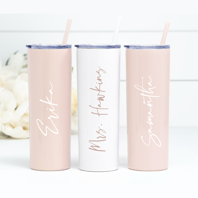 Personalized Bridal Party Skinny Tumbler